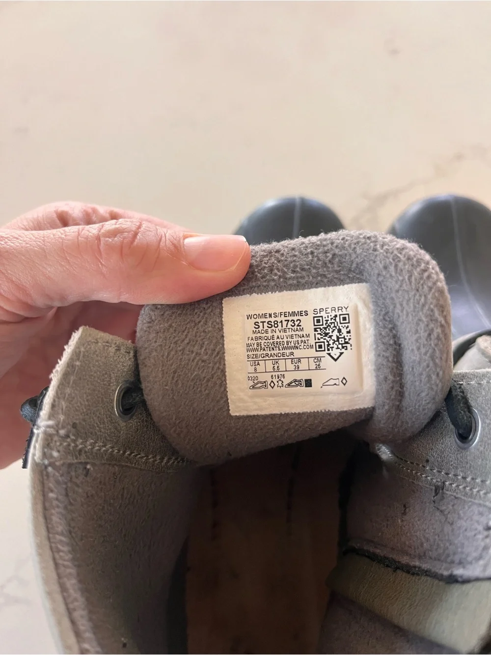 Sperry Gray Suede and Black Rubber Duck Boots